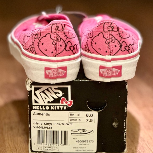 RARE HelloKITTY Vans X/SanrioCollab M/6 W/7.5 EU 38 - Picture 6 of 13